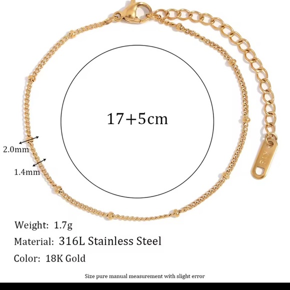 Bracelet Set of 5 pieces 18K plated Stainless Steel - Picture 8 of 12